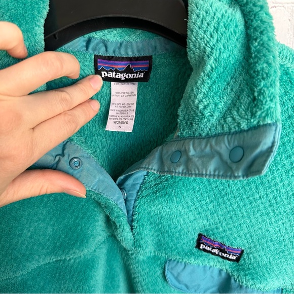 Patagonia Women Size S Re-Tool Snap-T Fleece Pullover Jacket Green - Picture 3 of 5